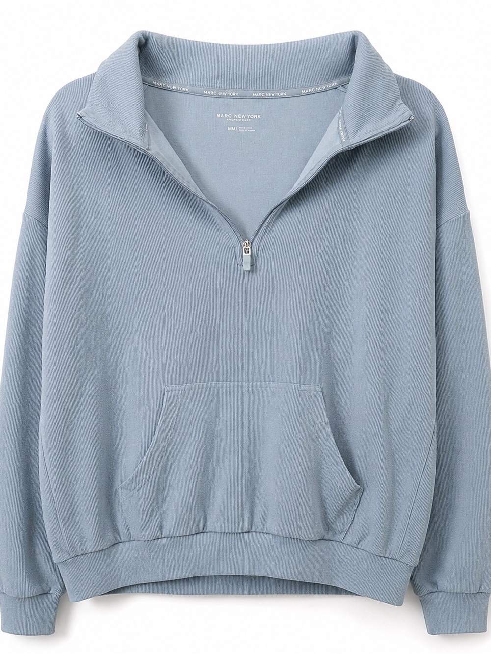Marc New York Ribbed Quarter Zip Pullover | Medium
